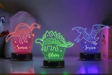 Load image into Gallery viewer, Custom Dinosaur Children&#39;s Night Lights with Name / 7 Color Changing LED Lamp 02