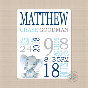 Personalized Name Fleece Elephant Flora Blanket II03