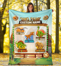 Load image into Gallery viewer, Custom Education Blanket I06 - Dino Park