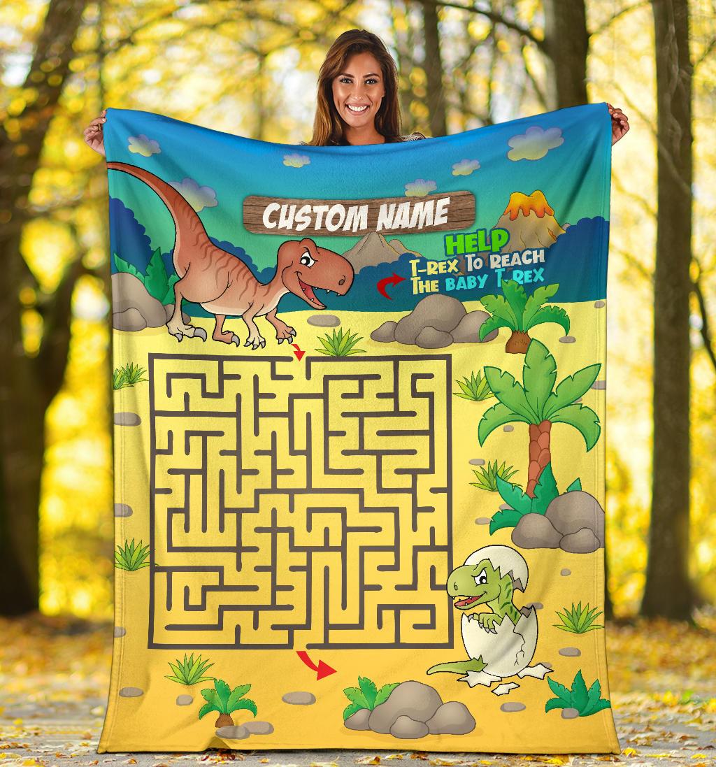 Custom Education Blanket I03 - T-Rex Maze
