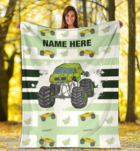 Load image into Gallery viewer, Custom Name Fleece Cartoon Blanket II06 - Truck