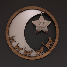 Load image into Gallery viewer, Personalized Cat Moon Family Plaque