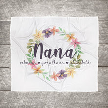 Load image into Gallery viewer, Personalized Mom/Grandma/Nana Floral Blankets I15