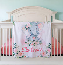 Load image into Gallery viewer, Personalized Flower Blanket With Name I09