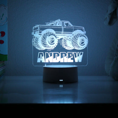 Custom Truck Night Lights with Name / 7 Color Changing LED Lamp III18