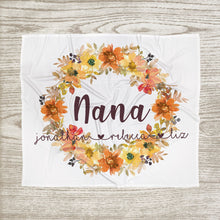 Load image into Gallery viewer, Personalized Mom/Grandma/Nana Floral Blankets I18