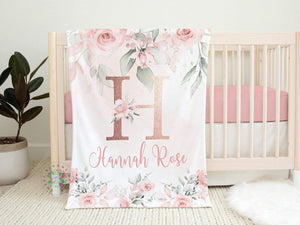 Personalized Flower Blanket With Name I01