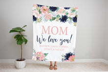 Load image into Gallery viewer, Personalized Mom/Grandma/Nana Floral Blankets I12