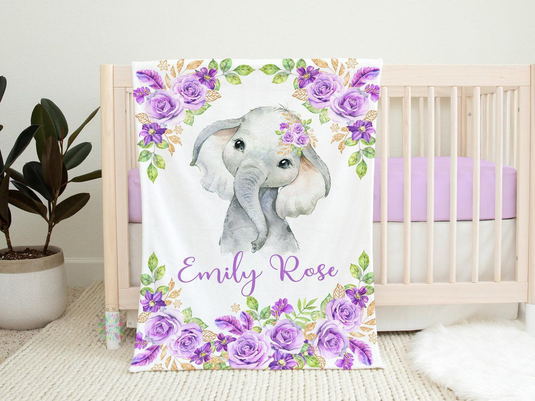 Personalized Flower Blanket With Name I08