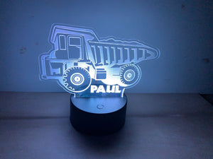 Custom Truck Night Lights with Name / 7 Color Changing LED Lamp III19