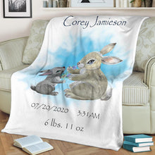 Load image into Gallery viewer, Custom Birth Info. Blankets I04