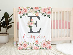 Personalized Flower Blanket With Name I04