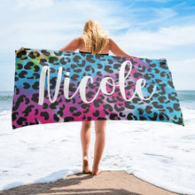 Load image into Gallery viewer, Personalized Beach Towels Tie Dye V04