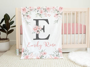 Personalized Flower Blanket With Name I03