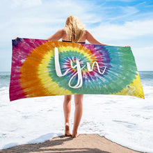 Load image into Gallery viewer, Personalized Beach Towels Tie Dye V02