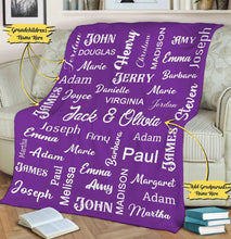 Load image into Gallery viewer, Personalized Family Blanket I01