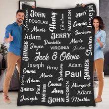 Load image into Gallery viewer, Personalized Family Blanket I01