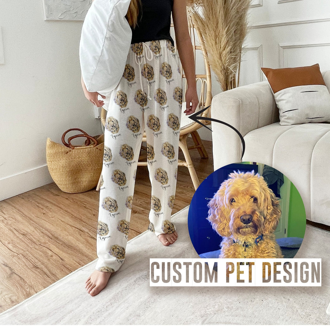 Custom Pet Portrait Pajama pants