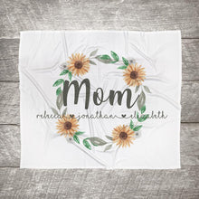 Load image into Gallery viewer, Personalized Mom/Grandma/Nana Floral Blankets I19