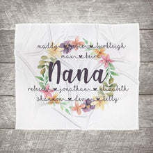 Load image into Gallery viewer, Personalized Mom/Grandma/Nana Floral Blankets I15