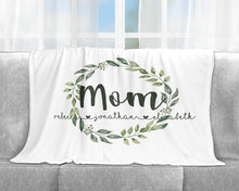 Load image into Gallery viewer, Personalized Mom/Grandma/Nana Floral Blankets I17