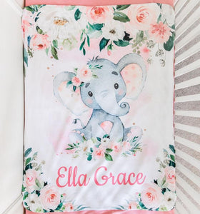 Personalized Flower Blanket With Name I09