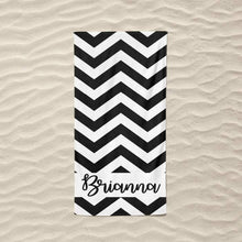 Load image into Gallery viewer, Personalized Chevron Beach Towels