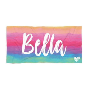 Personalized Tie Dye Colorful Beach Towels