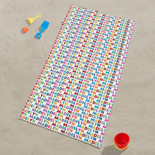 Load image into Gallery viewer, Personalized Vibrant Names Beach Towels