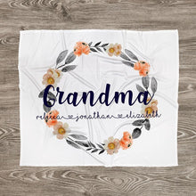 Load image into Gallery viewer, Personalized Mom/Grandma/Nana Floral Blankets I16