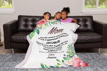 Load image into Gallery viewer, Personalized Mom/Grandma/Nana Floral Blankets I20