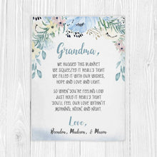 Load image into Gallery viewer, Personalized Mom/Grandma/Nana Floral Blankets I04