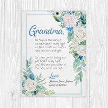 Load image into Gallery viewer, Personalized Mom/Grandma/Nana Floral Blankets I10