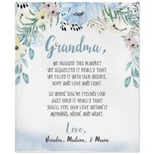 Load image into Gallery viewer, Personalized Mom/Grandma/Nana Floral Blankets I04