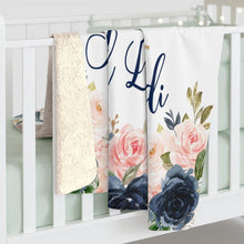 Load image into Gallery viewer, Personalized Flower Blanket With Name I02