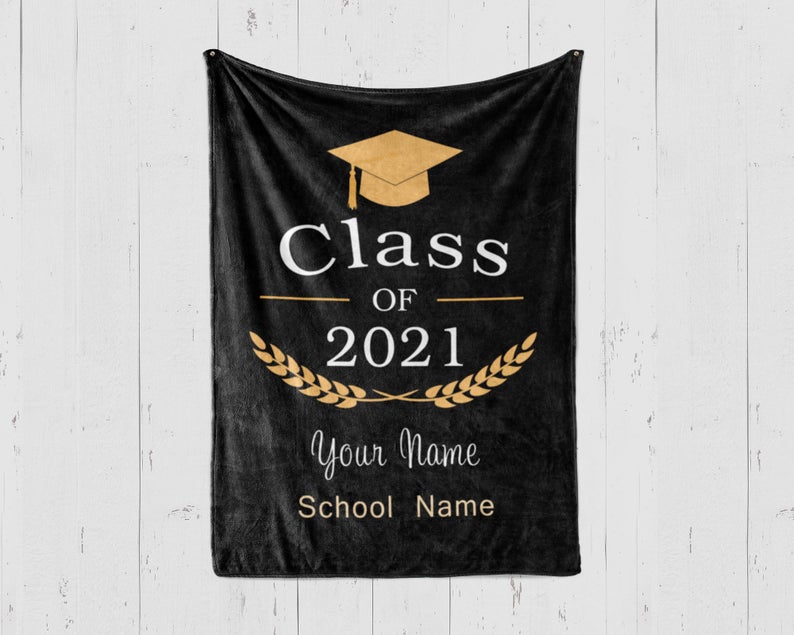 Custom Graduation Fleece Blankets I13