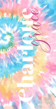 Load image into Gallery viewer, Personalized Beach Towels Tie Dye V03