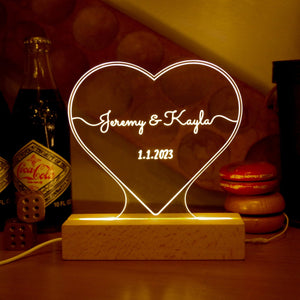 Personalized Engraved Acrylic Light Up Sign - 01