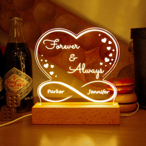 Personalized Engraved Acrylic Light Up Sign - 02