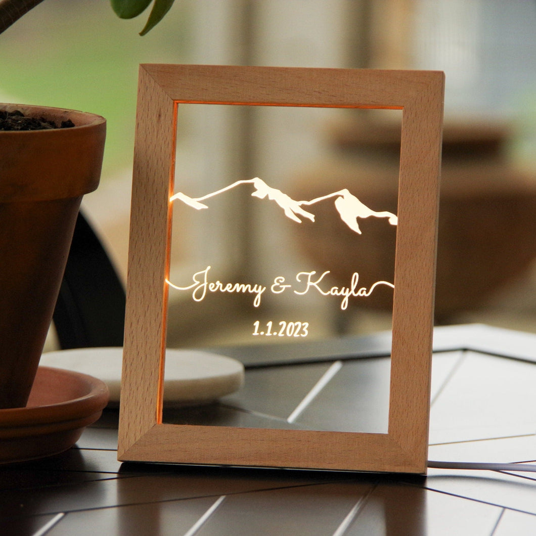 Personalized Engraved Acrylic Light Up Sign - 10