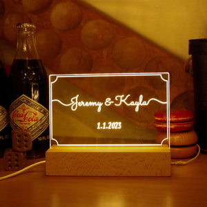 Personalized Engraved Acrylic Light Up Sign - 06