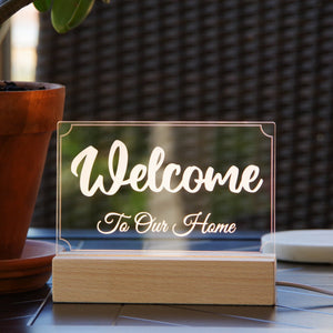 Personalized Engraved Acrylic Light Up Sign - 07