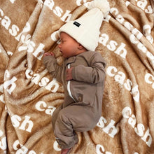 Load image into Gallery viewer, Brown Birth Celebration Personalized Blanket for Boys and Girls