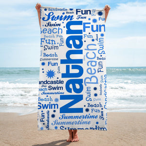Personalized Beach Towels Name and Word-Art II14