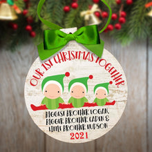 Load image into Gallery viewer, Personalized Christmas Baby Ornament