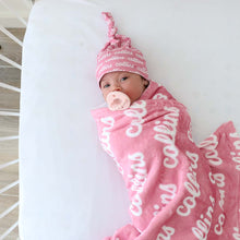 Load image into Gallery viewer, Pink Birth Celebration Personalized Blanket for Boys and Girls