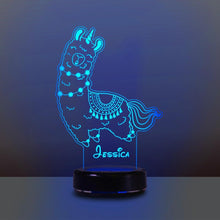 Load image into Gallery viewer, Personalized Name Night Lights for Kids Sweet Dream Lama 04