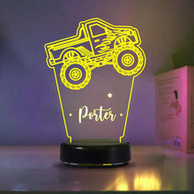 Load image into Gallery viewer, Custom Truck Children&#39;s Night Lights with Name/ 7 Color Changing LED Lamp 01
