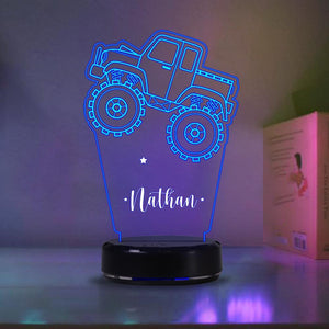 Custom Truck Children's Night Lights with Name/ 7 Color Changing LED Lamp 01