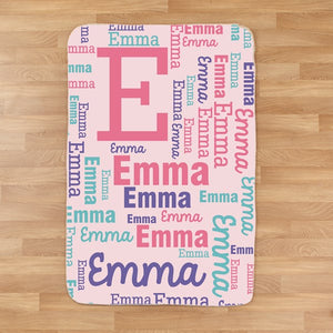 Personalized Word Art Blanket I12
